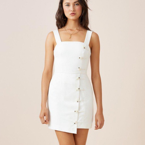 findersKEEPERS // mila ivory button mini dress - Picture 3 of 6